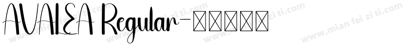 AVALEA Regular字体转换